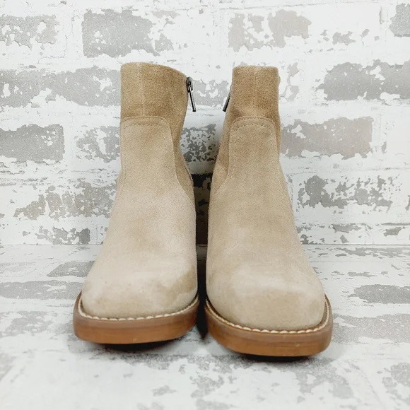 New Lucky Brand LK-Kazey Tan Suede Leathe Ankle Boots M170 - Picture 3 of 11